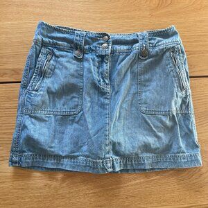 New York & Company Mini blue denim skort 100% cotton 00s style Women's 6